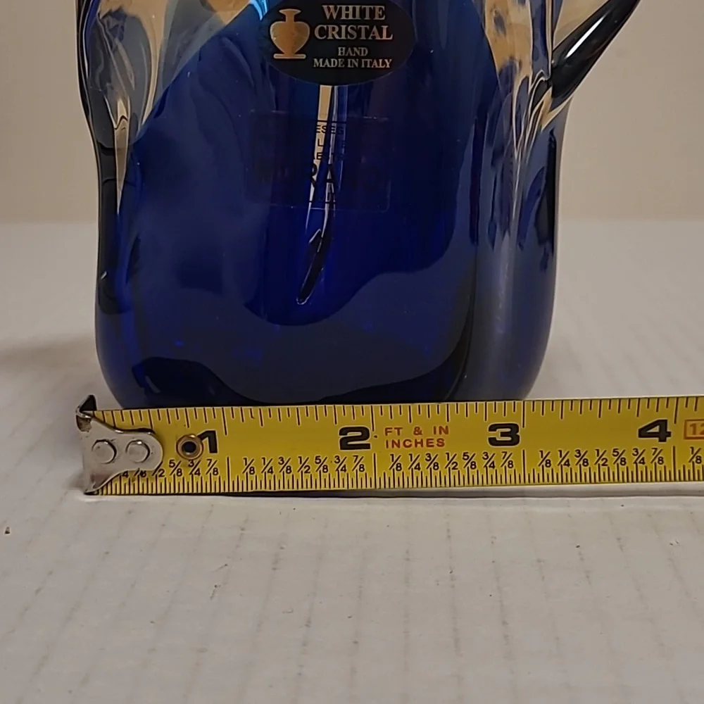 NWT White Cristal Murano Style Vase From Italy